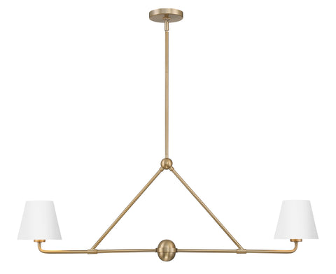 Xavier 2 Light Vibrant Gold + White Chandelier - C193-XAV-B9302-VG-WH