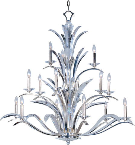 Paradise 15-Light Chandelier Plated Silver - C157-39947BCPS