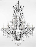 Swarovski Crystal Trimmed Chandelier 19Th C. Baroque Iron & Crystal Chandelier Lighting H 52" X W 41" - A500-996/25 Sw
