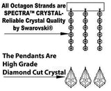 Swarovski Crystal Trimmed Chandelier Lighting Chandeliers H59" X W46" Great for The Foyer, Entry Way, Living Room, Family Room and More! w/Black Shades - A500-B12/BLACKSHADES/2MT/24+1SW