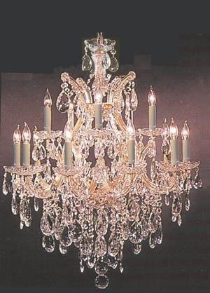 Chandelier 30X28 With Swarovski Crystal H30" X W28" - A500-21532/12+1Sw