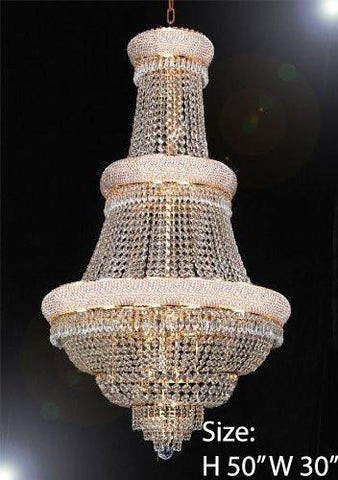 Swarovski Crystal Trimmed Chandelier Empire Chandelier Lighting W/ Swarovski Crystal 30"X50" - A500-448/21Sw